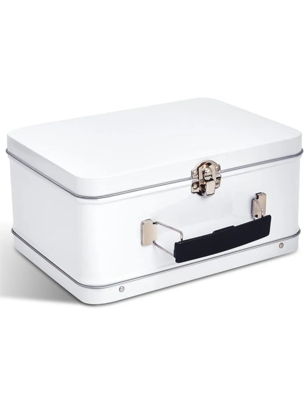 Vintage Metal Lunch Box Set - DIY Retro Tin Storage Container for Kids, 8x6x4